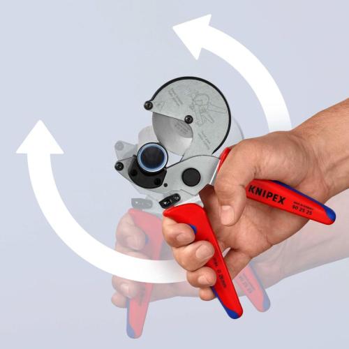 Knipex Pipe Cutter for Composite and Plastic Pipes Chrome-plated 210mm 90 25 25